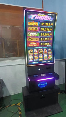 PCPA Touch Curved Slot Machine Base Cabinet Skill Gaming Touch Monitor Metallo 43 pollici