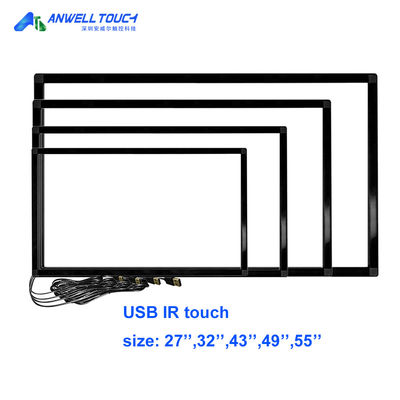 Sovrapposizione di schermo touch infrarosso in serie o USB Open Frame 43" per monitor touch screen