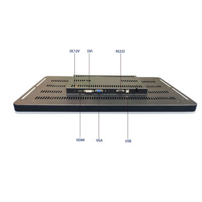 Schermo tattile multi-capacitivo da 21,5 pollici con bordo laterale LED per recinti industriali