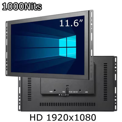 11.6 pollici 1920*1080 Display touch integrato 1000Nits Touchscreen Monitor industriale