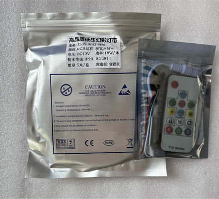 IP20 16W / 12V 96luci di 5M RGB a controllo remoto luci a striscia a led per giochi