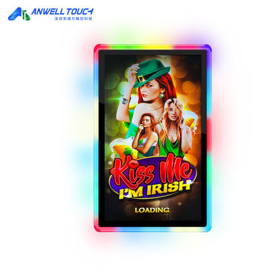 400 Nits Gaming Touch Screen Monitor con bordello LED laterale resistente agli graffi e tempo di risposta di 5 ms